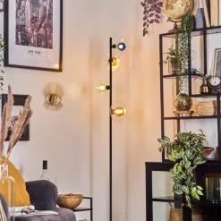 hofstein Monsul Lampadaire Noir, 4 lumières