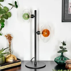 hofstein Monsul Lampe à poser Noir, 2 lumières