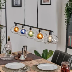 hofstein Monsul Plafonnier Noir, 5 lumières