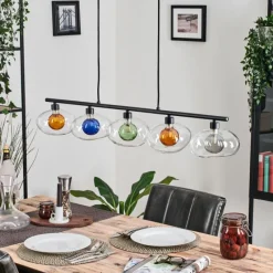 hofstein Monsul Plafonnier Noir, 5 lumières