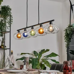 hofstein Monsul Plafonnier Noir, 5 lumières