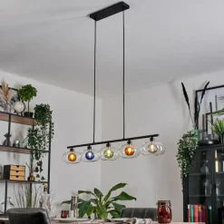 hofstein Monsul Plafonnier Noir, 5 lumières