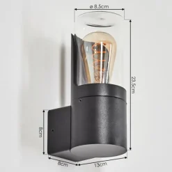 hofstein Morbak Lampe murale d´extérieur Noir, 1 lumière