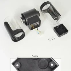 hofstein Morbak Lampe murale d´extérieur, Luminaire Up & Down Noir, 2 lumières