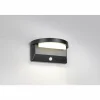 Luminaires Reality Moro Applique murale LED Noir, 1 lumière, Détecteur de mouvement