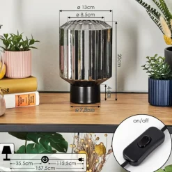 hofstein Moruja Lampe à poser Noir, 1 lumière