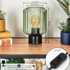 hofstein Moruja Lampe à poser Noir, 1 lumière