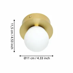 Luminaires Eglo MOSIANO Plafonnier LED Or, Laiton, 1 lumière