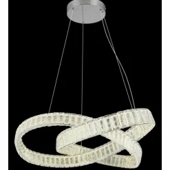 Luminaires Globo Lighting Mucky Suspension LED Chrome, 1 lumière, Télécommandes* Éclairage Led