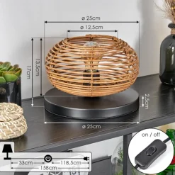 Luminaires Scandinaves-hofstein Mulstrand Lampe à poser Noir, 1 lumière