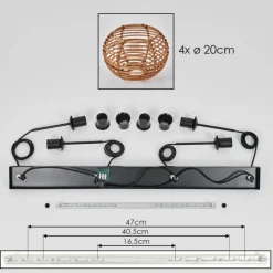 hofstein Mulstrand Suspension Écru, 4 lumières