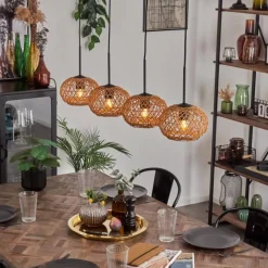 Luminaires Scandinaves-hofstein Mulstrand Suspension Noir, 4 lumières