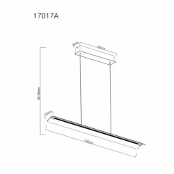 Luminaires Globo Lighting Muriella Suspension LED Clair, 1 lumière
