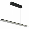 Suspension Verre Fumé-Luminaires Globo Lighting Muriella Suspension LED Noir, 1 lumière