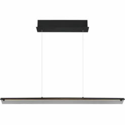 Suspension Verre Fumé-Luminaires Globo Lighting Muriella Suspension LED Noir, 1 lumière