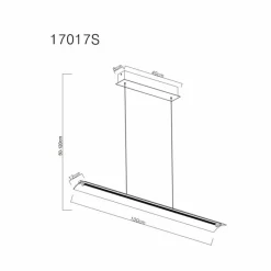 Suspension Verre Fumé-Luminaires Globo Lighting Muriella Suspension LED Noir, 1 lumière