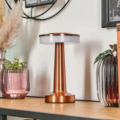 hofstein Myrby Lampe à poser LED Cuivre, 1 lumière