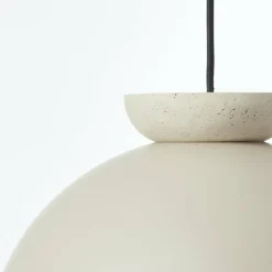 Luminaires Scandinaves-Luminaires Brilliant Nalam Suspension Beige, 1 lumière