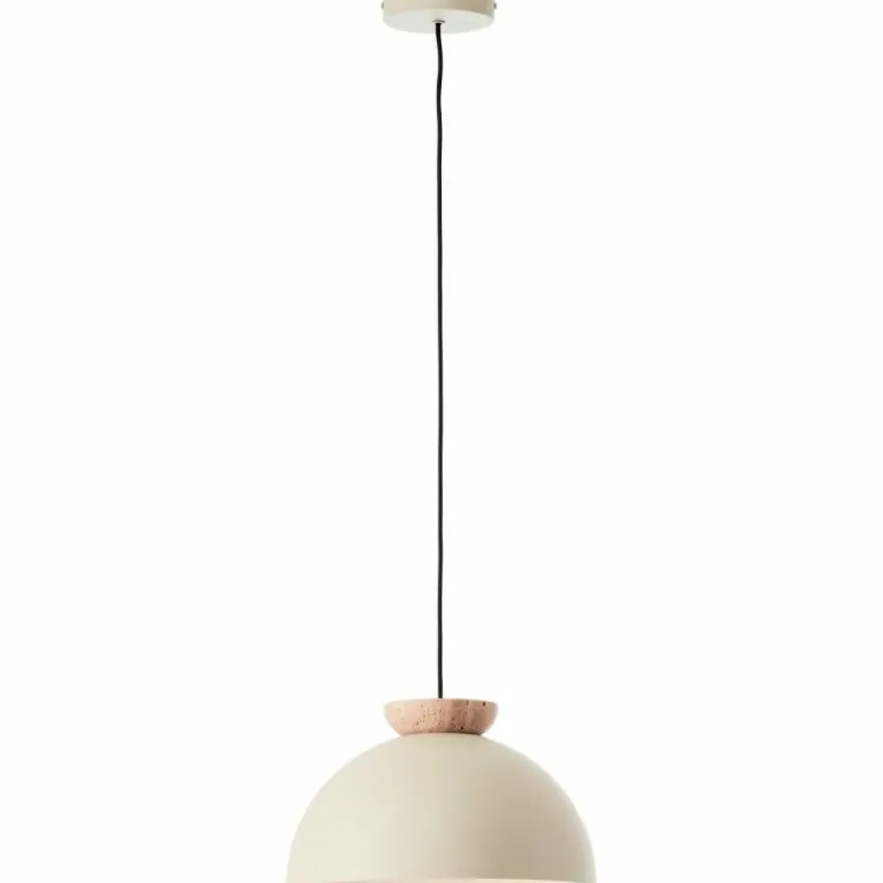 Luminaires Scandinaves-Luminaires Brilliant Nalam Suspension Beige, 1 lumière