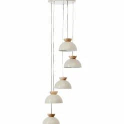 Luminaires Scandinaves-Luminaires Brilliant Nalam Suspension Beige, 5 lumières