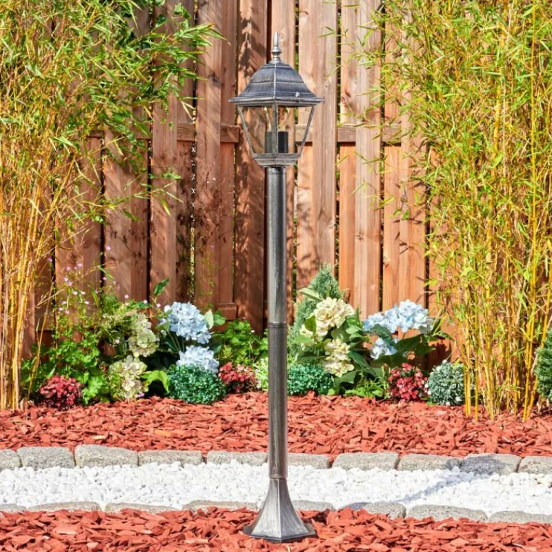 Luminaires Rustiques-hofstein Naofe Eclairage de chemin Noir, Argenté, 1 lumière