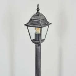 Luminaires Rustiques-hofstein Naofe Eclairage de chemin Noir, Argenté, 1 lumière