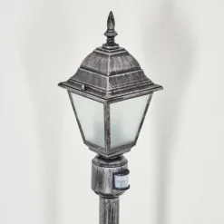 Luminaires Rustiques-hofstein Naofe Eclairage de chemin Noir, Argenté, 1 lumière, Détecteur de mouvement