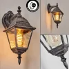 Luminaires Rustiques-hofstein Naofe Lampe murale d´extérieur, Applique murale Noir, Argenté, 1 lumière