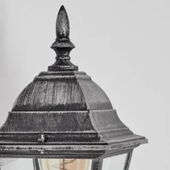 Luminaires Rustiques-hofstein Naofe Lampe murale d´extérieur, Applique murale Noir, Argenté, 1 lumière