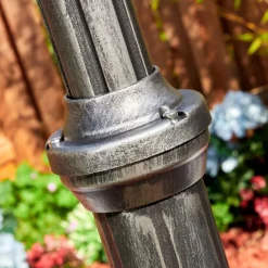 Luminaires Rustiques-hofstein Naofe Réverbère, Eclairage de chemin Noir, Argenté, 1 lumière