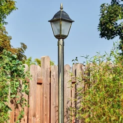 Luminaires Rustiques-hofstein Naofe Réverbère, Eclairage de chemin Or, Noir, 1 lumière