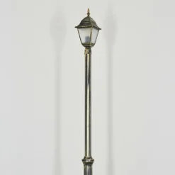 Luminaires Rustiques-hofstein Naofe Réverbère, Eclairage de chemin Or, Noir, 1 lumière