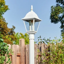 Luminaires Rustiques-hofstein Naofe Réverbère, Eclairage de chemin Blanc, 1 lumière