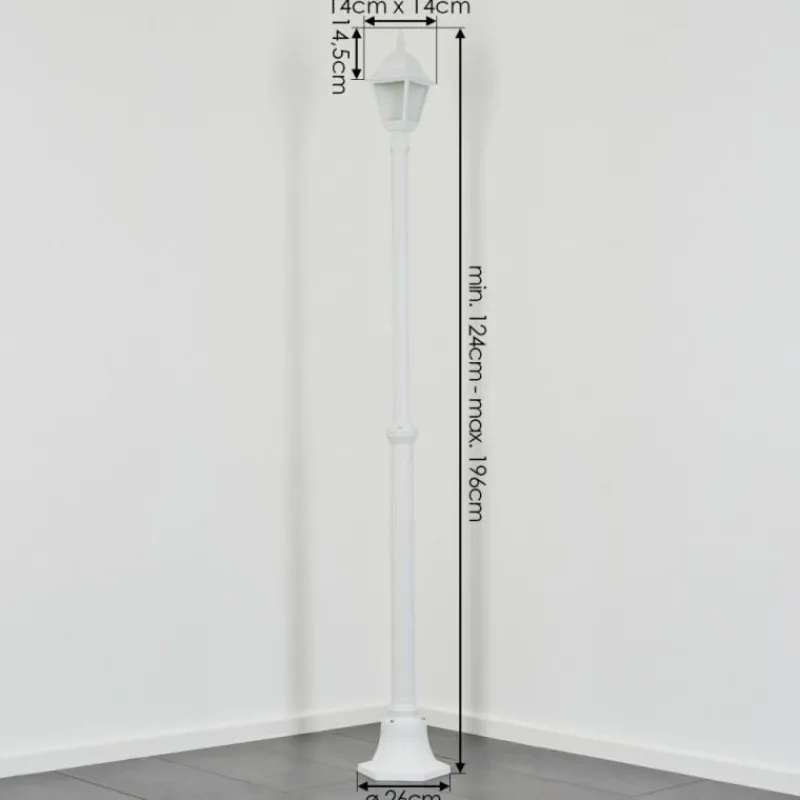 Luminaires Rustiques-hofstein Naofe Réverbère, Eclairage de chemin Blanc, 1 lumière