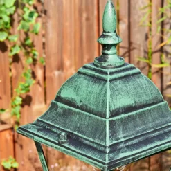 Luminaires Rustiques-hofstein Naofe Réverbère, Eclairage de chemin Vert, Noir, 1 lumière