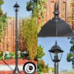 Luminaires Rustiques-hofstein Naofe Réverbère, Eclairage de chemin Noir, 1 lumière