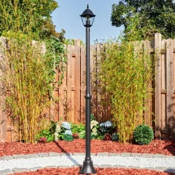 Luminaires Rustiques-hofstein Naofe Réverbère, Eclairage de chemin Noir, 1 lumière