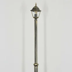 Luminaires Rustiques-hofstein Naofe Réverbère, Eclairage de chemin Or, Noir, 1 lumière