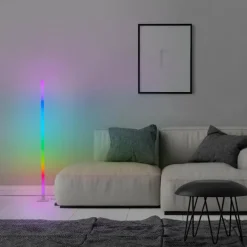 Lampes Industrielles-Luminaires Brilliant Neele Lampadaire LED Blanc, 1 lumière, Télécommandes