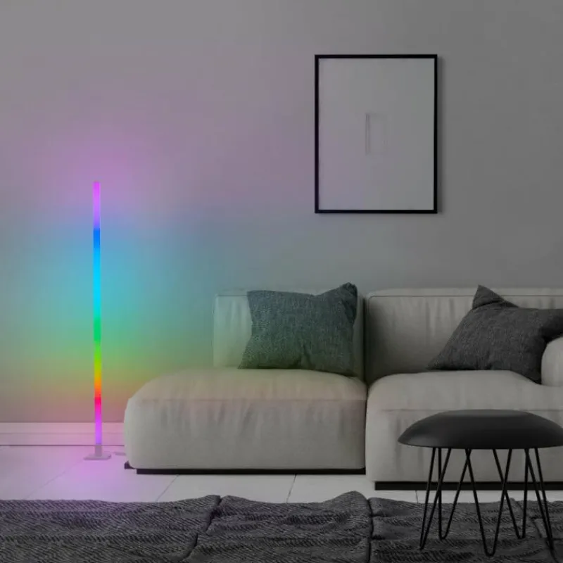 Lampes Industrielles-Luminaires Brilliant Neele Lampadaire LED Blanc, 1 lumière, Télécommandes