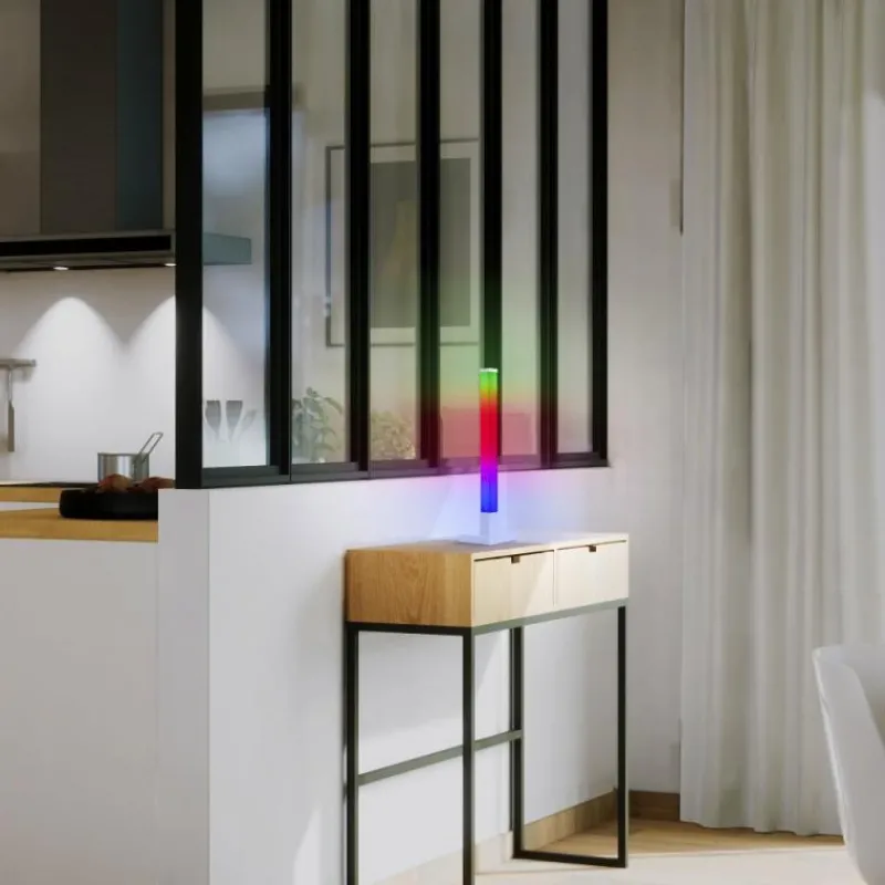 Lampes Industrielles-Luminaires Brilliant Neele Lampe à poser LED Blanc, 1 lumière, Télécommandes