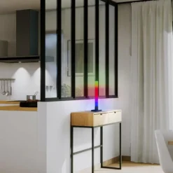 Lampes Industrielles-Luminaires Brilliant Neele Lampe à poser LED Noir, 1 lumière, Télécommandes