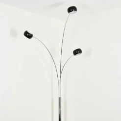 Lampes Vintages & Rétros-hofstein Nikkala Lampadaire Chrome, Marbre, Blanc, 3 lumières