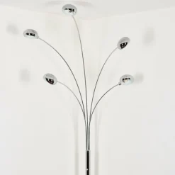 hofstein Nikkala Lampadaire Chrome, Marbre, Blanc, 5 lumières