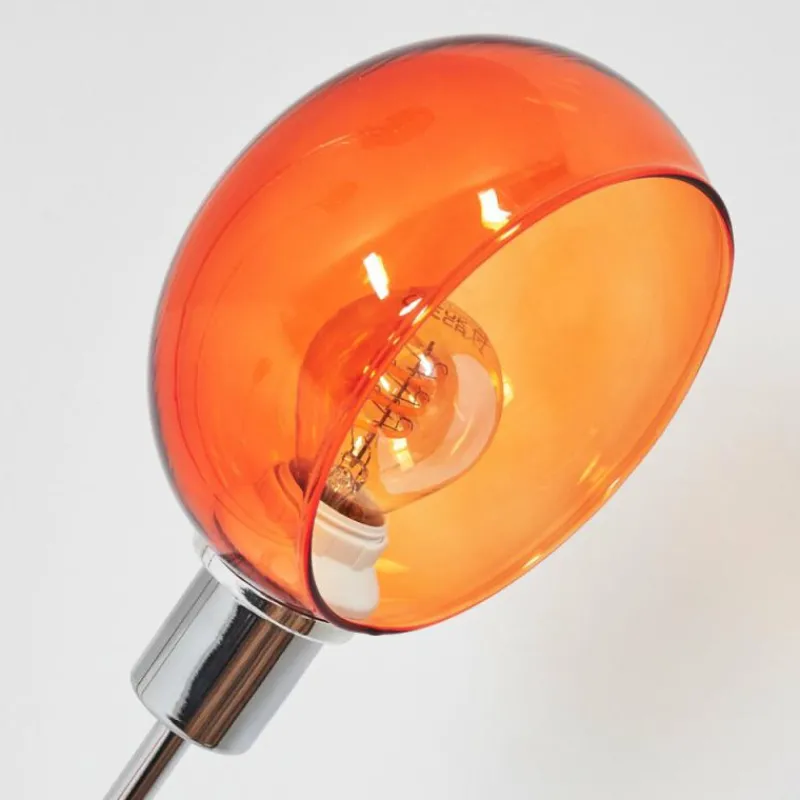 hofstein Nikkala Lampadaire Chrome, Blanc, 5 lumières