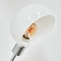 hofstein Nikkala Lampadaire Chrome, Blanc, 5 lumières