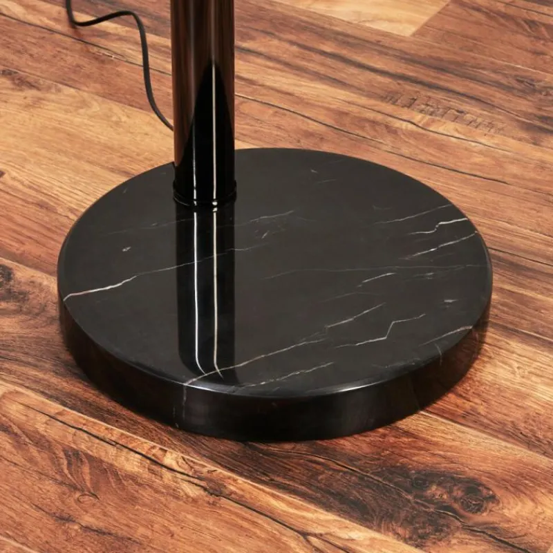 hofstein Nikkala Lampadaire Chrome, Noir, 5 lumières