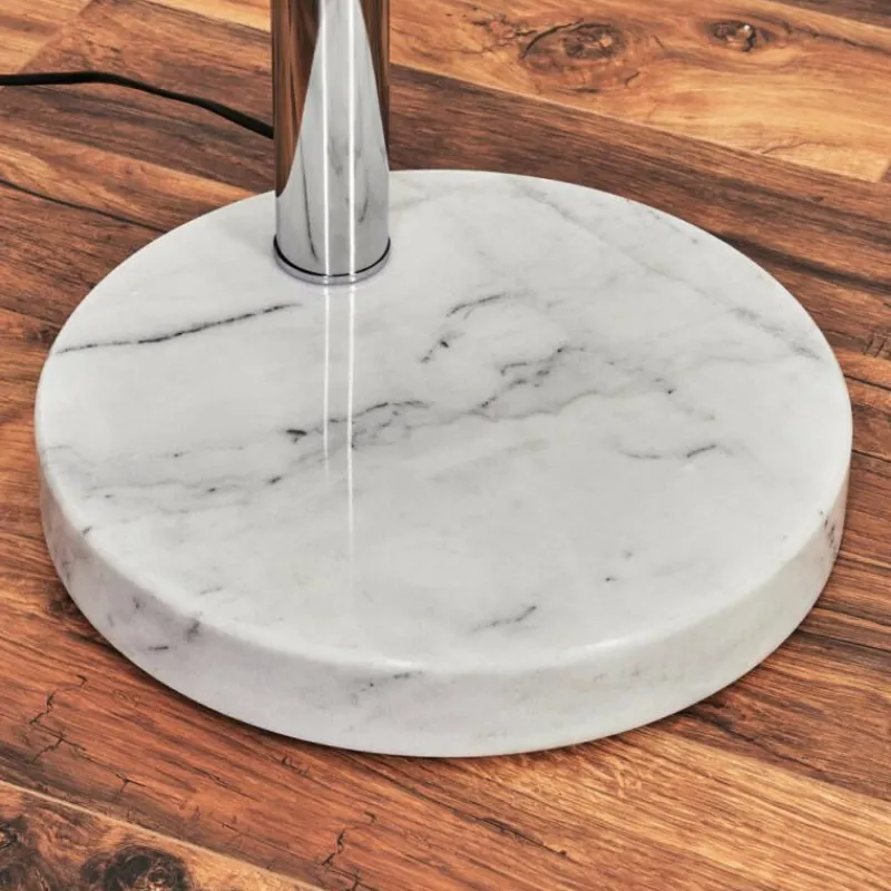 hofstein Nikkala Lampadaire Chrome, Blanc, 3 lumières