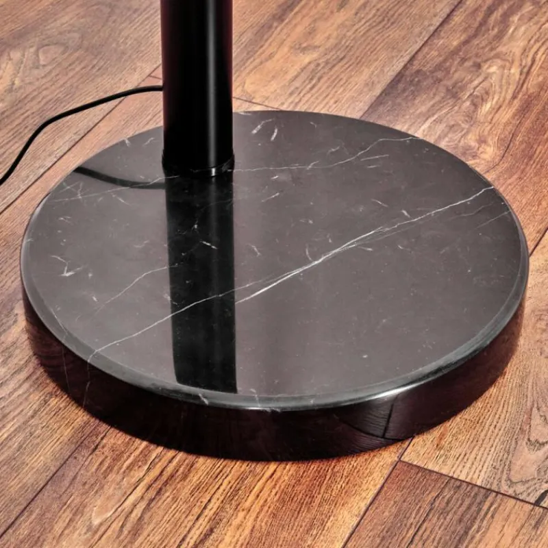 hofstein Nikkala Lampadaire Marbre, Noir, 3 lumières