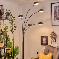 hofstein Nikkala Lampadaire Marbre, Noir, 5 lumières